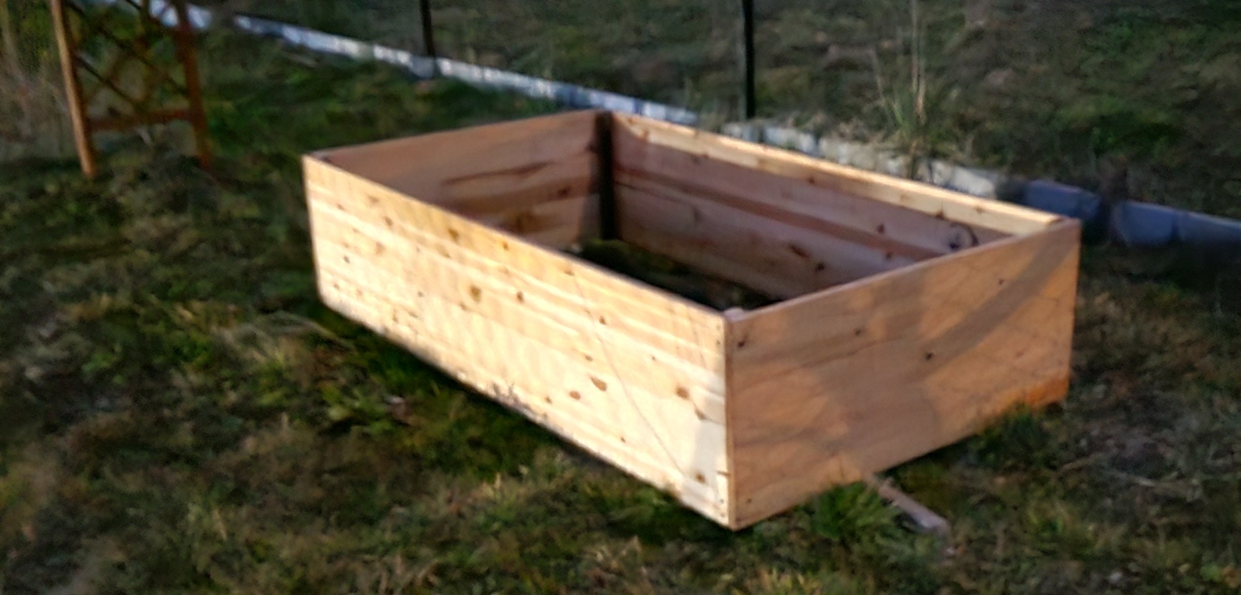 Podwyższona grządka jaśnieje na horyzoncie